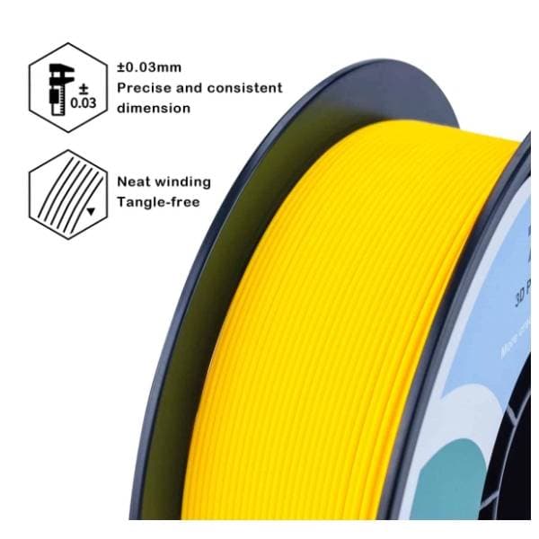 ZIRO Matte PLA 1,75 mm Yellow 3D filament 2