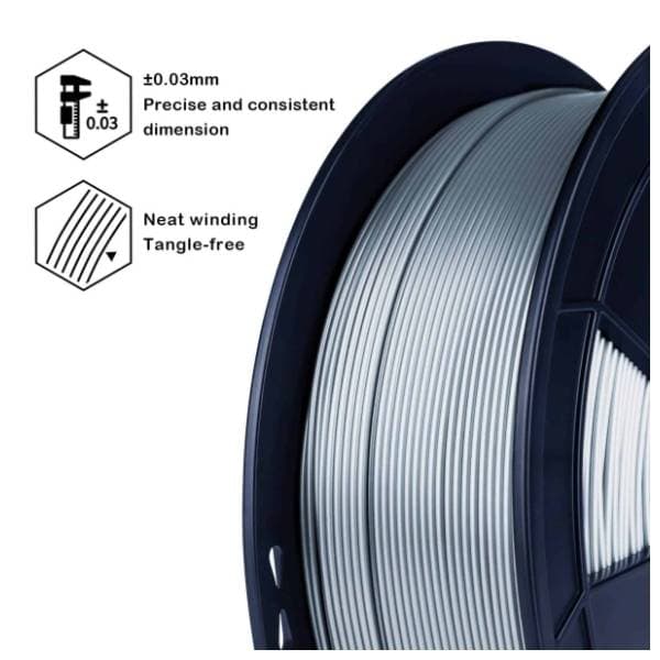 ZIRO Metal PLA 1,75 mm Silver 3D filament 2