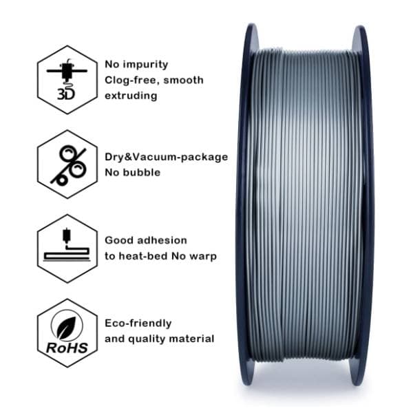 ZIRO Metal PLA 1,75 mm Silver 3D filament 3