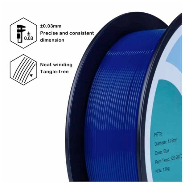 ZIRO PETG 1,75 mm Blue 3D filament 2