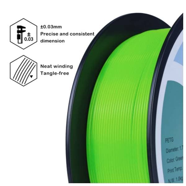 ZIRO PETG 1,75 mm Green 3D filament 2