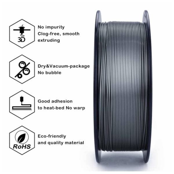 ZIRO PETG 1,75 mm Silver 3D filament 3