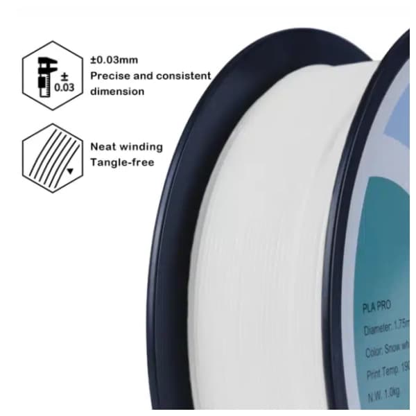 ZIRO PLA Pro Basic 1,75 mm Snow White 3D filament 2