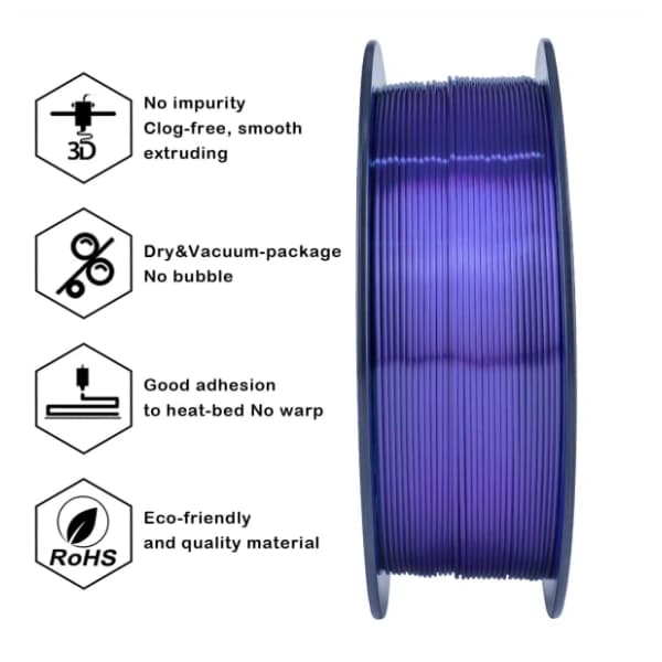 ZIRO Silk PLA 1,75 mm Blue 3D filament 3