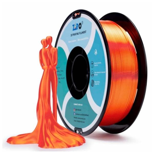 ZIRO Silk PLA 1,75 mm Orange 3D filament 0
