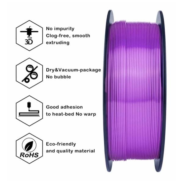 ZIRO Silk PLA 1,75 mm Purple 3D filament 3