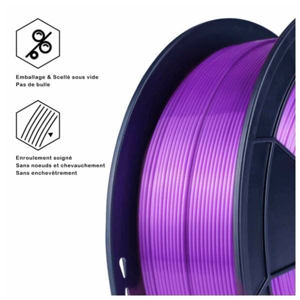 ZIRO Silk PLA 1,75 mm Purple 3D filament 2