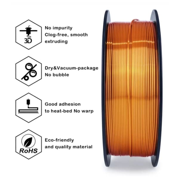ZIRO Silk PLA 1,75 mm Red Copper 3D filament 2