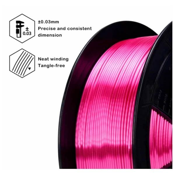 ZIRO Silk PLA 1,75 mm Rose 3D filament 2