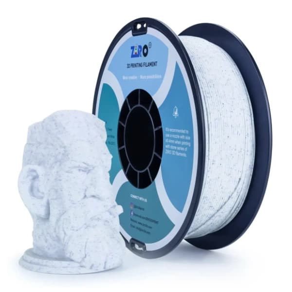 ZIRO Stone PLA 1,75 mm Blue and White 3D filament 0