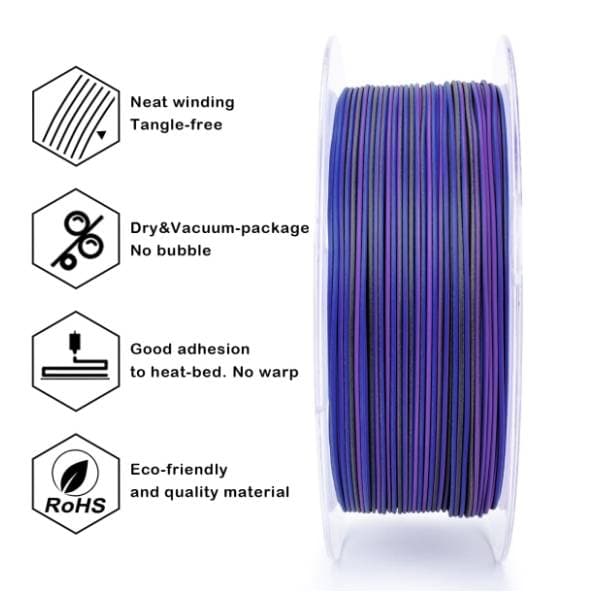 ZIRO Stripes Matte PLA 1,75 mm Indigo Stripes 3D filament 2