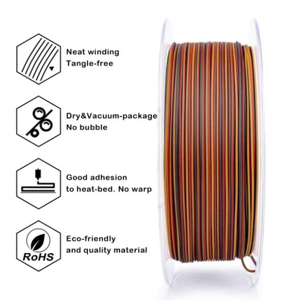 ZIRO Stripes Matte PLA 1,75 mm Lava Stripes 3D filament 2
