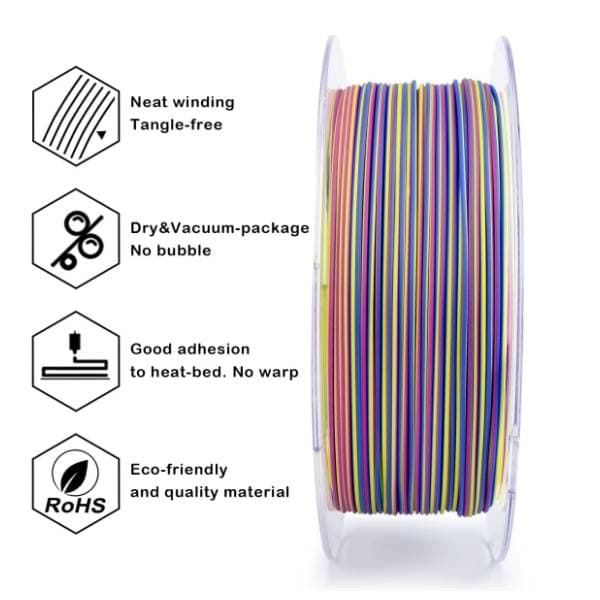 ZIRO Stripes Matte PLA 1,75 mm Spectrum Stripes 3D filament 2