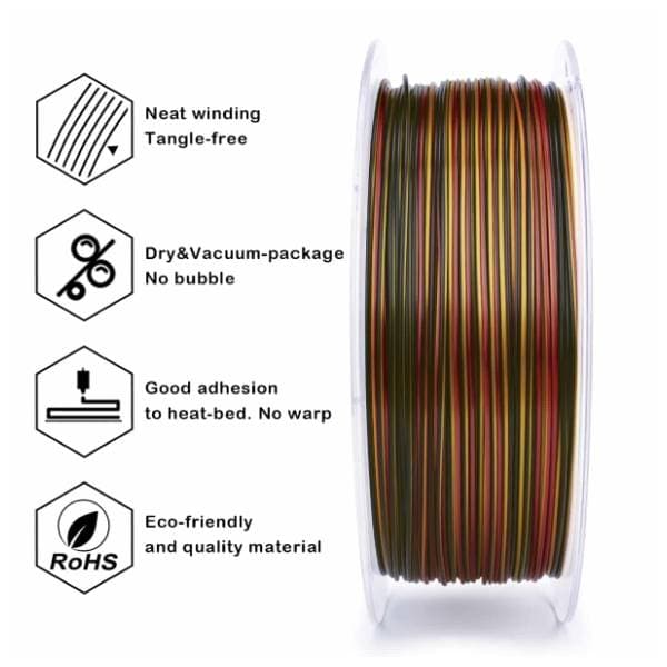 ZIRO Stripes Silk PLA 1,75 mm Gilded Stripes 3D filament 2