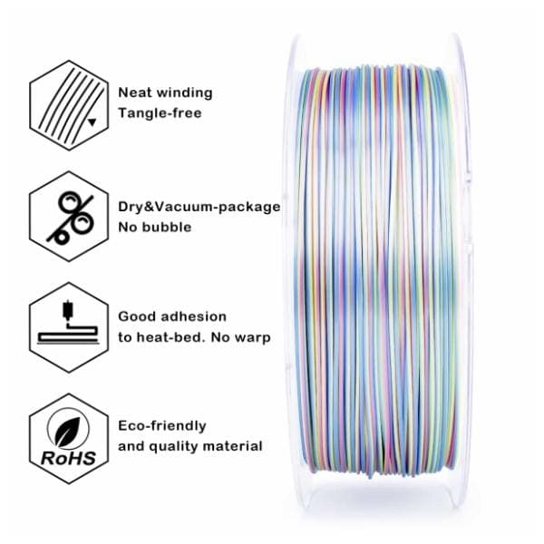 ZIRO Stripes Silk PLA 1,75 mm Hologram Stripes 3D filament 2