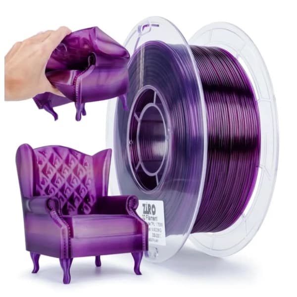 ZIRO TPU 1,75 mm Flex Amethyst 3D filament 0