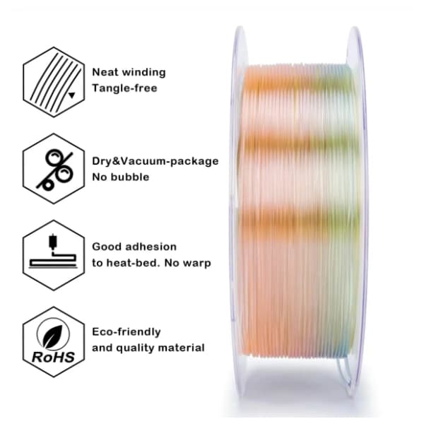 ZIRO TPU 1,75 mm Flex Candy 3D filament 3