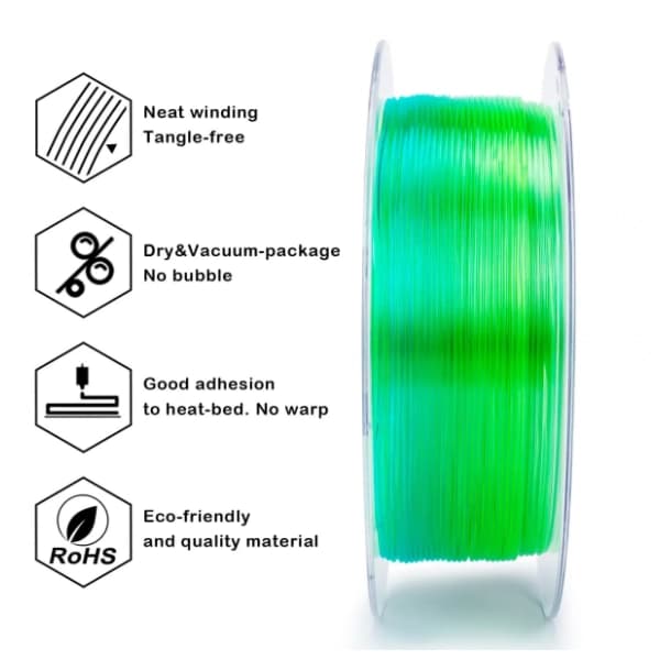 ZIRO TPU 1,75 mm Flex Lime 3D filament 3