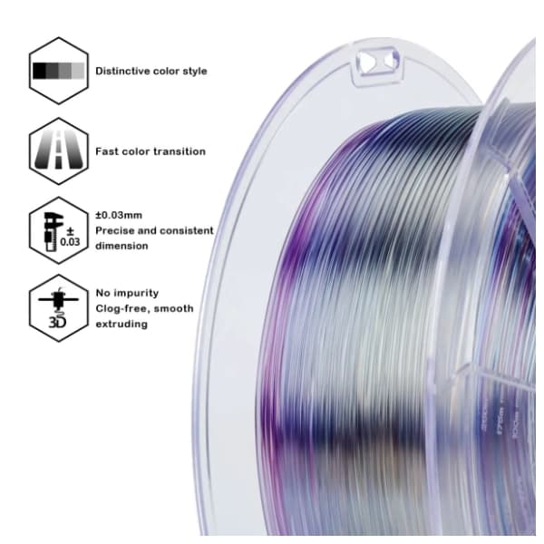 ZIRO TPU 1,75 mm Flex Opal 3D filament 2