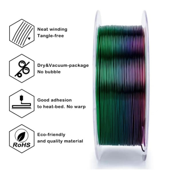 ZIRO TPU 1,75 mm Flex Rainbow 3D filament 3