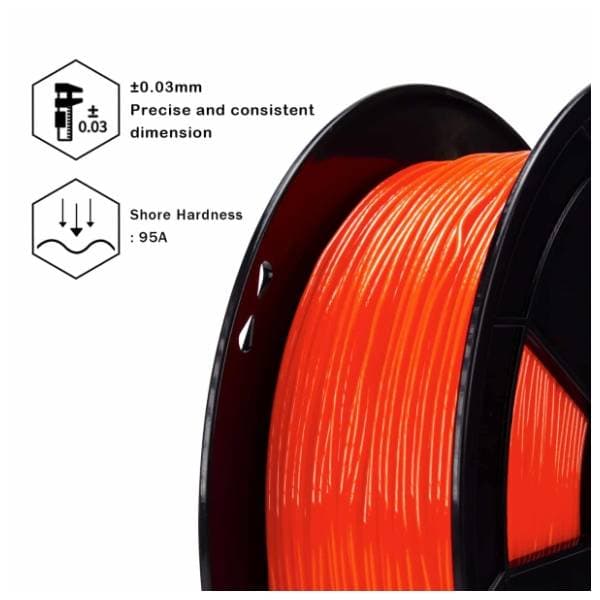 ZIRO TPU 1,75 mm Orange 3D filament 2