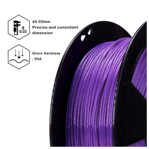 ZIRO TPU 1,75 mm Purple 3D filament 2