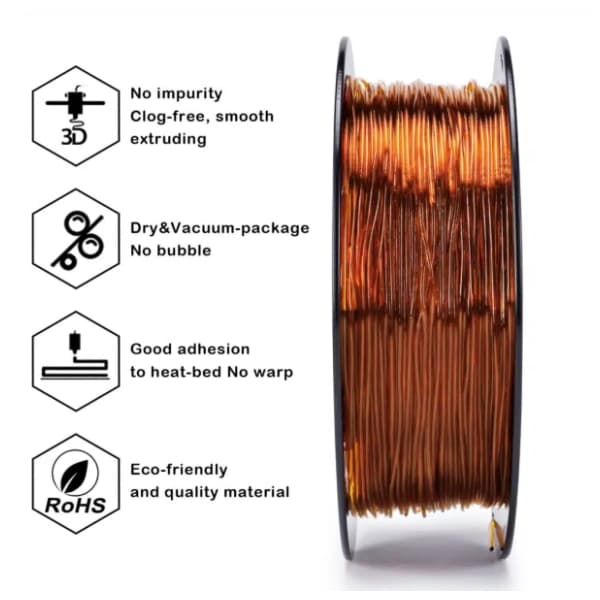 ZIRO TPU 1,75 mm Translucent Caramel 3D filament 3