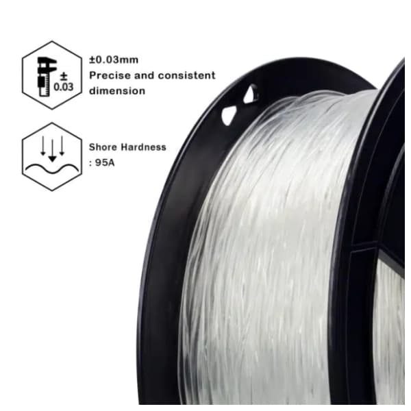ZIRO TPU 1,75 mm Transparent 3D filament 2