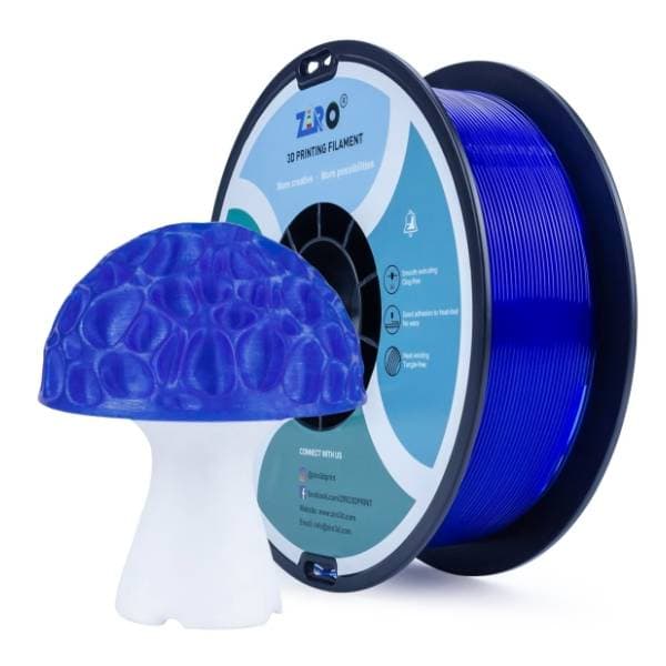 ZIRO Translucent PLA 1,75 mm Blue 3D filament 0