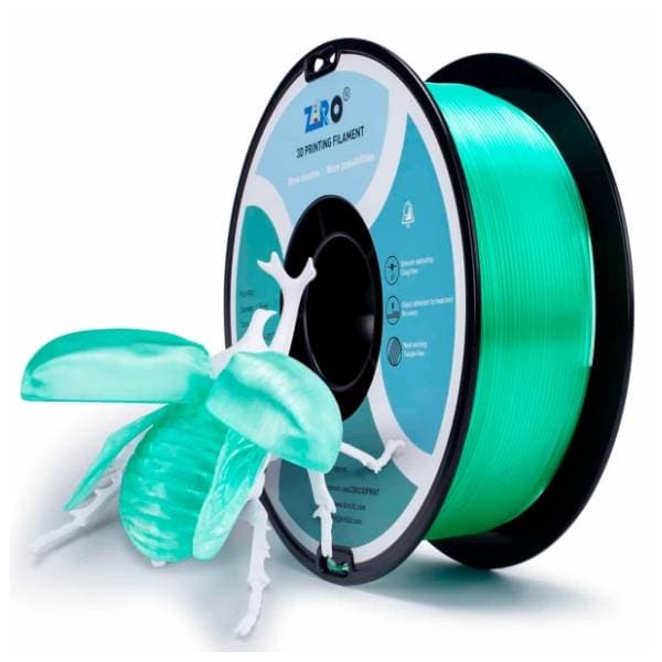 ZIRO Translucent PLA 1,75 mm Cyan 3D filament 0