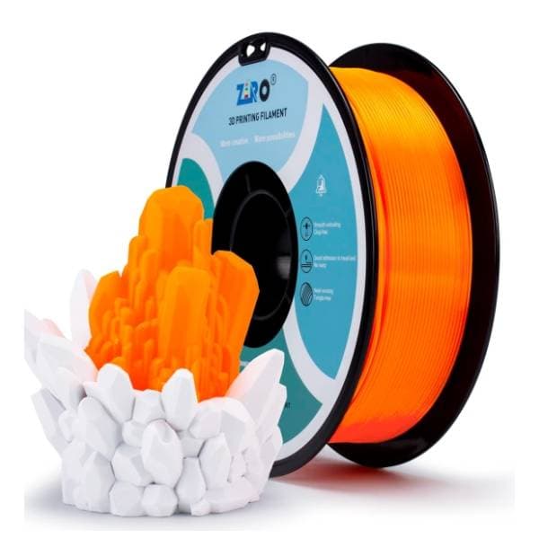ZIRO Translucent PLA 1,75 mm Fluo Orange 3D filament 0