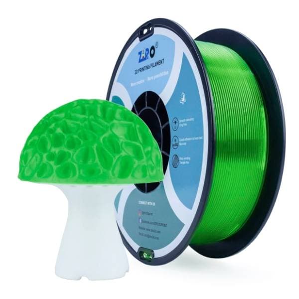 ZIRO Translucent PLA 1,75 mm Green 3D filament 0