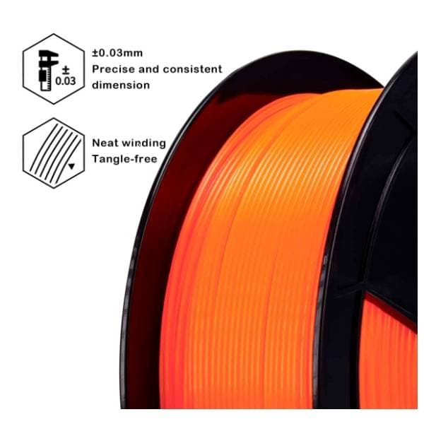 ZIRO Translucent PLA 1,75 mm Living Coral 3D filament 2