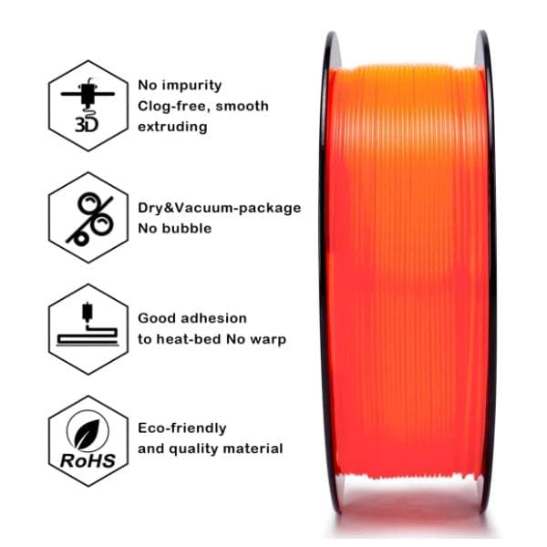 ZIRO Translucent PLA 1,75 mm Living Coral 3D filament 3