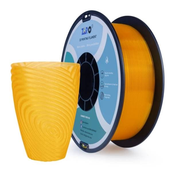 ZIRO Translucent PLA 1,75 mm Orange 3D filament 0