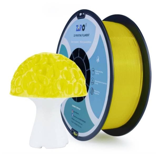 ZIRO Translucent PLA 1,75 mm Yellow 3D filament 0