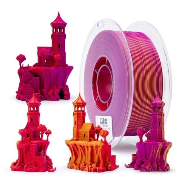 ZIRO Tri-Color Matte PLA 1,75 mm Afterglow 3D filament 0