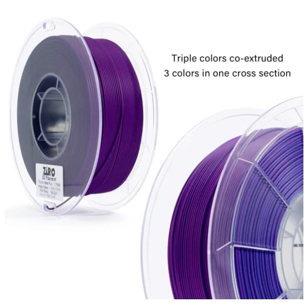 ZIRO Tri-Color Matte PLA 1,75 mm Indigo Space 3D filamen 2