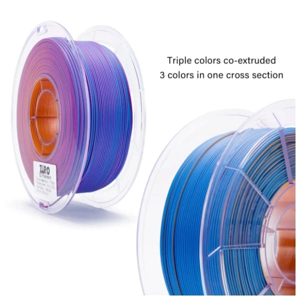 ZIRO Tri-Color Matte PLA 1,75 mm Purple Sunset 3D filament 2