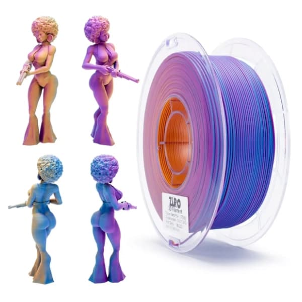 ZIRO Tri-Color Matte PLA 1,75 mm Purple Sunset 3D filament 0