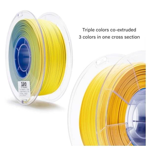 ZIRO Tri-Color Matte PLA 1,75 mm Sunbeam Forest 3D filament 2