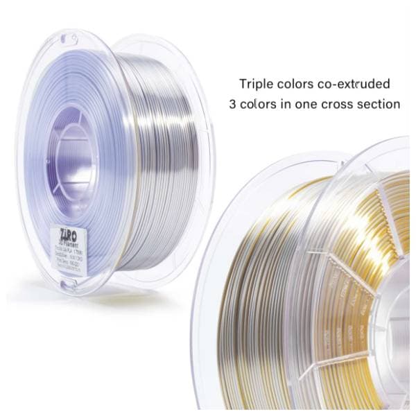 ZIRO Tri-Color Silk PLA 1,75 mm Gold & Silver 3D filament 3