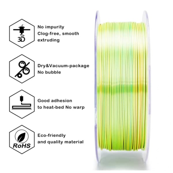 ZIRO Tri-Color Silk PLA 1,75 mm Shimmer 3D filament 2