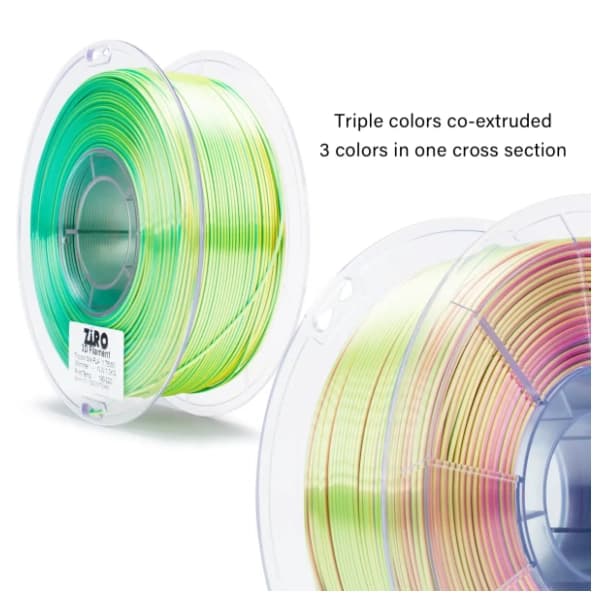 ZIRO Tri-Color Silk PLA 1,75 mm Shimmer 3D filament 3