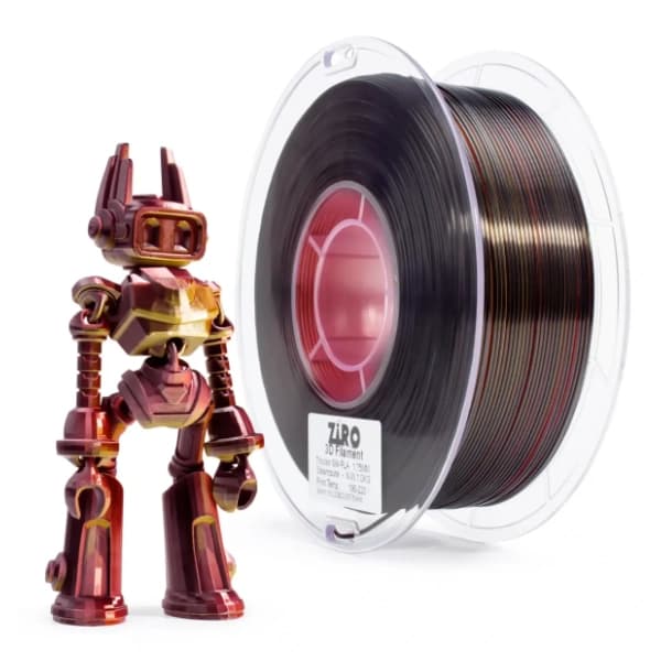 ZIRO Tri-Color Silk PLA 1,75 mm Steam Punk 3D filament 0