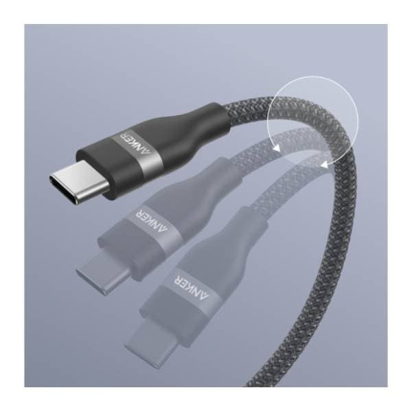 ANKER kabl USB-C A82E2H12 (240W/480Mbps) 1.8m crni 3