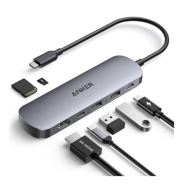 ANKER USB Hub 7-in-1 Nano USB-C sivi 0