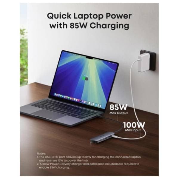 ANKER USB Hub 7-in-1 Nano USB-C sivi 3