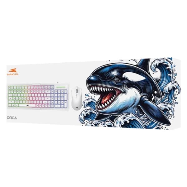 BARACUDA set bežični miš i tastatura Orca BGC 012 White 9