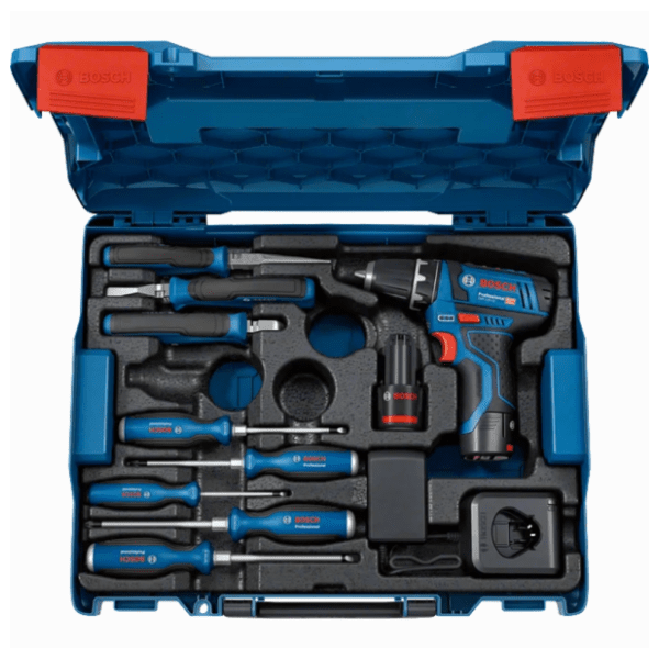 BOSCH 11-delni set ručnih alata i GSR 12V-15 0